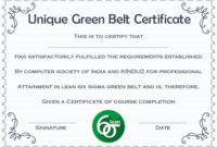 Certificates Archives Page 66 Of 122 Template Sumo In Quality Green Belt Certificate Template