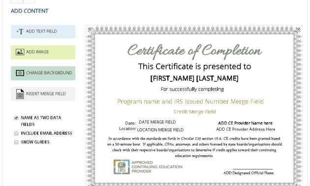 Certificates Archives Simplecert With Regard To Quality Continuing Education Certificate Template