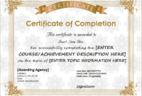 Certificates Of Completion Templates For Ms Word In Quality Free Completion Certificate Templates For Word
