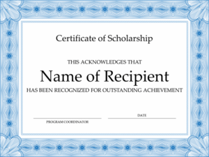 Certificates Office Inside Scholarship Certificate Template Word