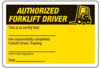 Certification Photo Wallet Cards Authorized Forklift Driver With Regard To 11+ Forklift Certification Card Template