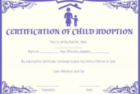 Child Adoption Certificate Template (8) Templates Example With Regard To Child Adoption Certificate Template
