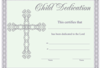 Child Dedication Certificate Printable Certificate | Baby Regarding Quality Baby Christening Certificate Template