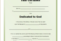 Child Dedication Certificate Template For Word | Document Hub Pertaining To Baby Dedication Certificate Template