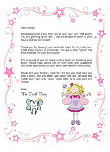 Children'S Personalized Tooth Fairydianesdigitaldesigns Throughout Printable Tooth Fairy Certificate Template Free