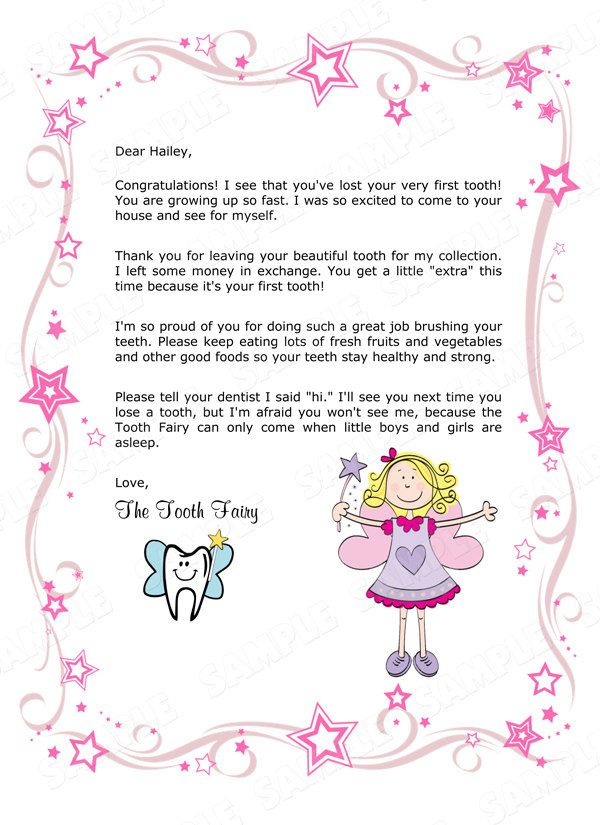 Children'S Personalized Tooth Fairydianesdigitaldesigns Within Free Tooth Fairy Certificate Template