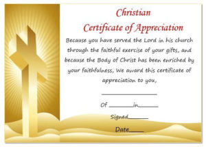 Christian Certificate Of Appreciation Template | Pastors With Regard To Christian Certificate Template