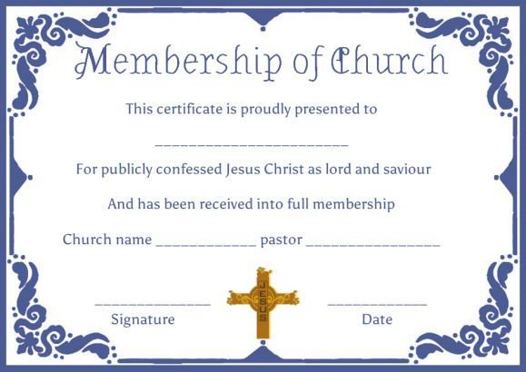 Christian Certificate Template (12) Templates Example With Christian Certificate Template
