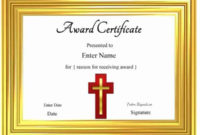 Christian Certificate Template Customizable With Christian Certificate Template