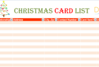 Christmas Card List Template Dotxes | Christmas List Pertaining To 11+ Christmas Card List Template