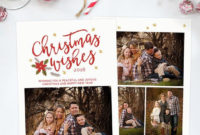 Christmas Card Template For Photographers, Christmas Card Template For Photoshop, Holiday Card Template, Christmas Card Digital Hc291 Regarding Holiday Card Templates For Photographers
