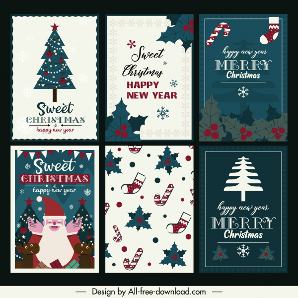 Christmas Card Templates Classical Flat Symbols Decor Free Within 11+ Adobe Illustrator Christmas Card Template