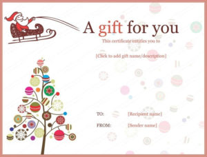 Christmas Gift Certificate Template Free Download (4 Inside Quality Christmas Gift Certificate Template Free Download