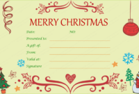 Christmas Gift Certificate Template Free Download (4 With Regard To Quality Christmas Gift Certificate Template Free Download