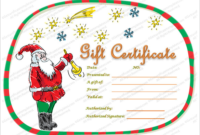 Christmas Gift Certificate Template Free Download (5 In Christmas Gift Certificate Template Free Download