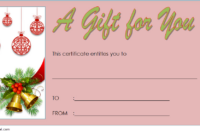 Christmas Gift Voucher Template Free Download 2 | Christmas Within Quality Christmas Gift Certificate Template Free Download