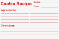 Christmas Recipe Card Templates Cookie Exchange Regarding Cookie Exchange Recipe Card Template