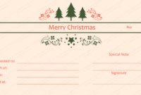 Christmas Trees Gift Certificate Template In 2020 | Gift Intended For Quality Merry Christmas Gift Certificate Templates