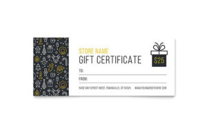 Christmas Wishes Gift Certificate Template Design Within Free Indesign Gift Certificate Template