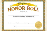 Classic Certificates, Honor Roll, T11307 | Certificate Regarding Quality Honor Roll Certificate Template