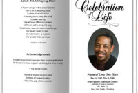Classic Funeral Program Template | Funeral Program Template Intended For Printable Memorial Cards For Funeral Template Free