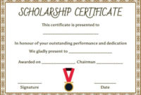 College Scholarship Certificate Template | Certificate For Scholarship Certificate Template