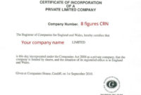 Company Registration Number (Crn) For The Uk Explained With Regard To Share Certificate Template Companies House