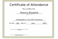 Conference Certificate Of Attendance Edit, Fill, Sign Throughout Certificate Of Attendance Conference Template