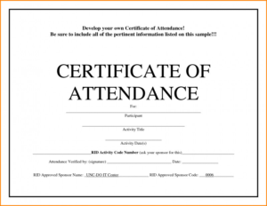 Conference Certificate Of Attendance Template Awesome With Conference Certificate Of Attendance Template