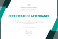 Conference Certificate Of Attendance Template Awesome With Regard To Conference Certificate Of Attendance Template