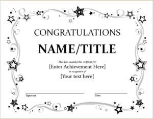 Congratulation Certificate Template For Word | Document Hub Pertaining To Printable Congratulations Certificate Word Template