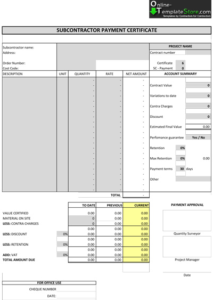 Construction Payment Certificate Template (6) Templates Intended For Construction Payment Certificate Template