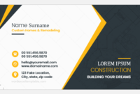 Construction Worker Business Card Templates | Word &amp;amp; Excel With Construction Business Card Templates Download Free