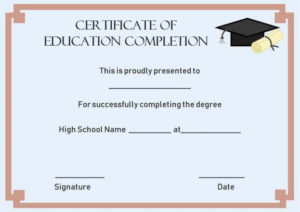 Continuing Education Certificate Of Completion Template Inside Free Ceu Certificate Template