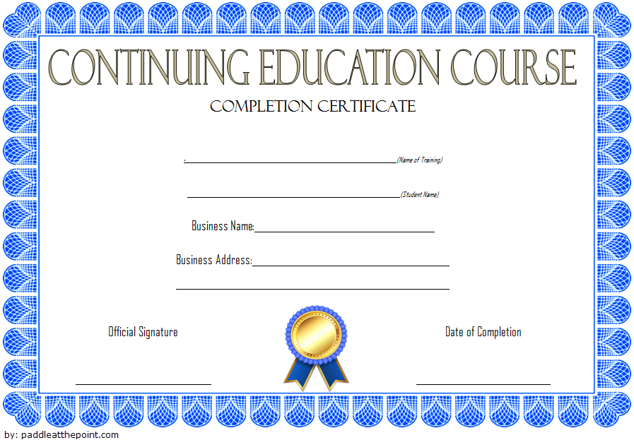 Continuing Education Certificate Template (2) Templates In Quality Continuing Education Certificate Template
