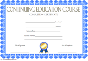 Continuing Education Certificate Template (2) Templates Regarding Ceu Certificate Template