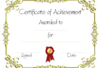 Copy 8 Of Certificate Of Achievement (960×720 Within Quality Blank Certificate Of Achievement Template