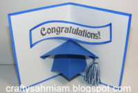 Crafty Sahm I Am: Pop Up Graduation Cap (Mortarboard) Card Pertaining To Printable Graduation Pop Up Card Template