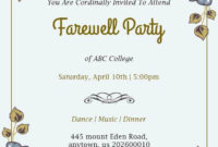 Create Custom Farewell Party Invitation Cards For Free Throughout Quality Farewell Invitation Card Template