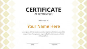 Creative Certificate Template | Free Powerpoint Template Pertaining To Professional Award Certificate Template Powerpoint