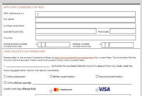 Credit Card Authorization Form – Printable Template All Within 11+ Credit Card Authorisation Form Template Australia