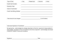 Credit Card Authorization Forms | Hloom Regarding Credit Card Authorization Form Template Word