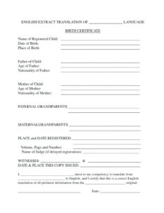 Death Certificate Template In Spanish Unique Birth To With Free Death Certificate Translation Template