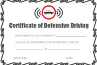 Defensive Driving Certificate Onlines | Certificate Throughout Safe Driving Certificate Template