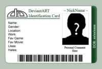 Deviantart Id Card Templateetorathu On Deviantart With Personal Identification Card Template