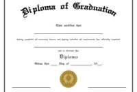 Diploma Of Graduation Free Printable Allfreeprintable Throughout Preschool Graduation Certificate Template Free