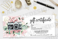 Diy Gift Card Archives Makemedesign Regarding Professional Photoshoot Gift Certificate Template