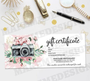 Diy Gift Card Archives Makemedesign With Free Photography Gift Certificate Template