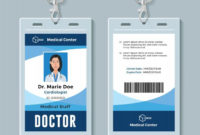 Doctor Id Badge | Id Card Template, Identity Card Design With Hospital Id Card Template