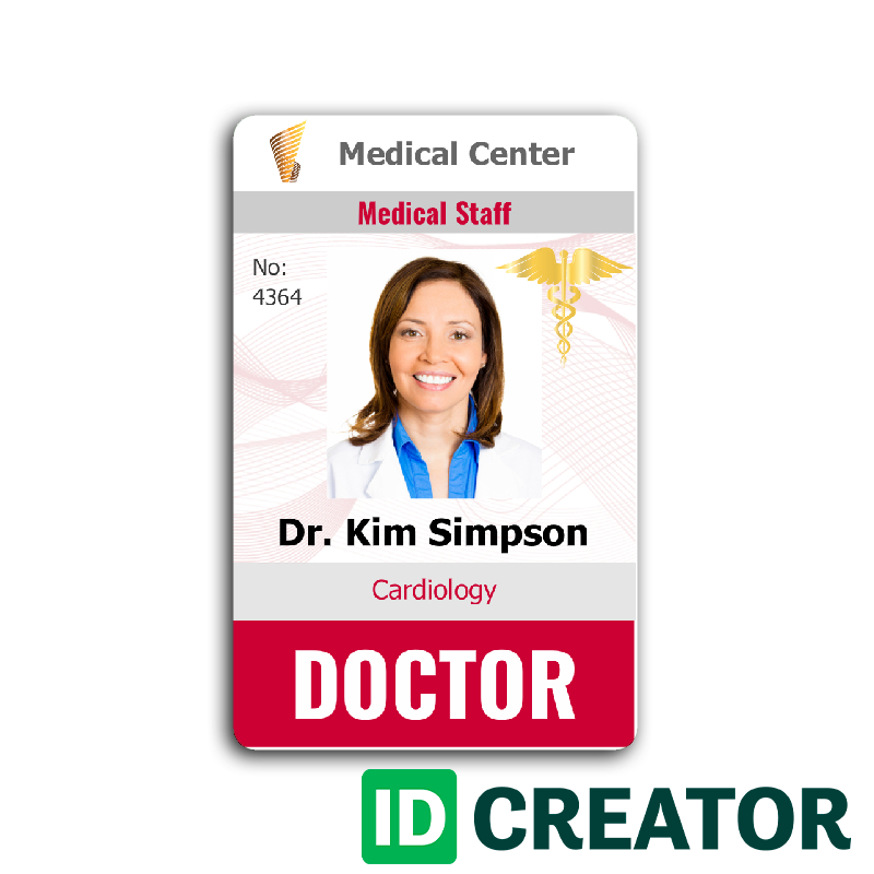 Doctor Id Card #4 | Id Card Template, Employee Id Card, Card In Doctor Id Card Template